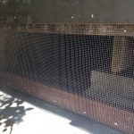 Screening off a deck to prevent intrusion. Los Angeles.