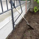 Trenching for screen.